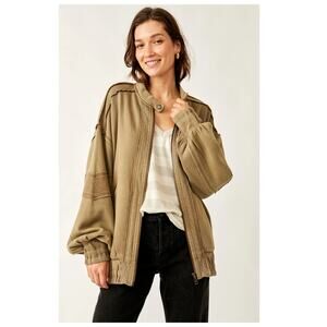 new Free People Lou Moto Zip Jacket Size Small